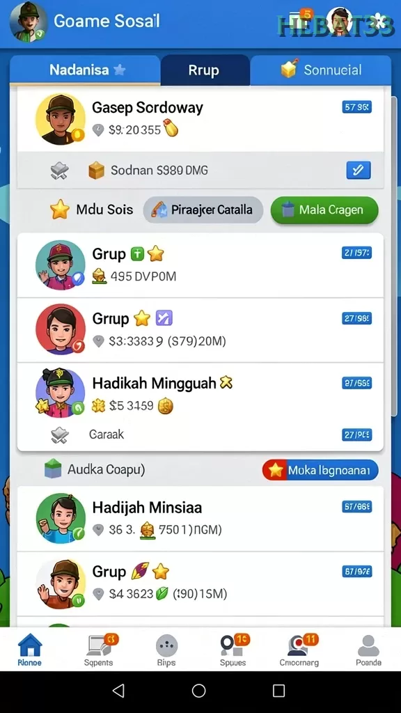 Cuplikan layar ZZ4D — menu navigasi